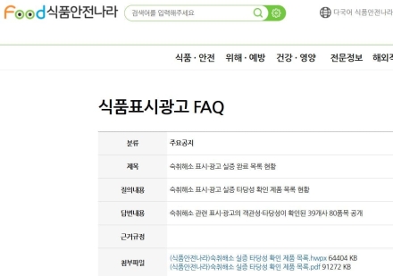 식약처, 숙취해소 표시·광고, 39개사 80품목 실증 완료
