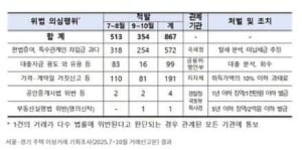 서울·경기 주택 이상거래 집중조사…위법 의심거래 746건 적발